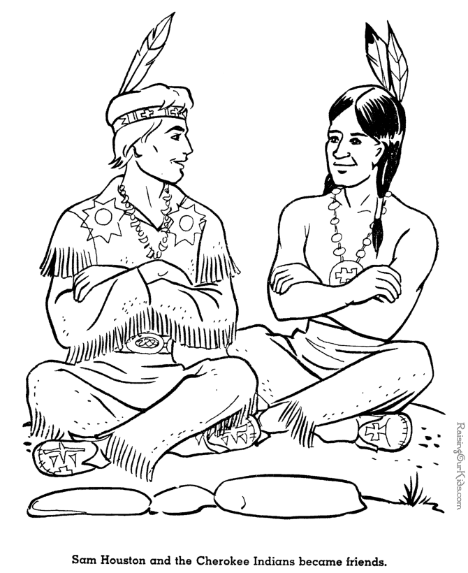 Native American History coloring Page