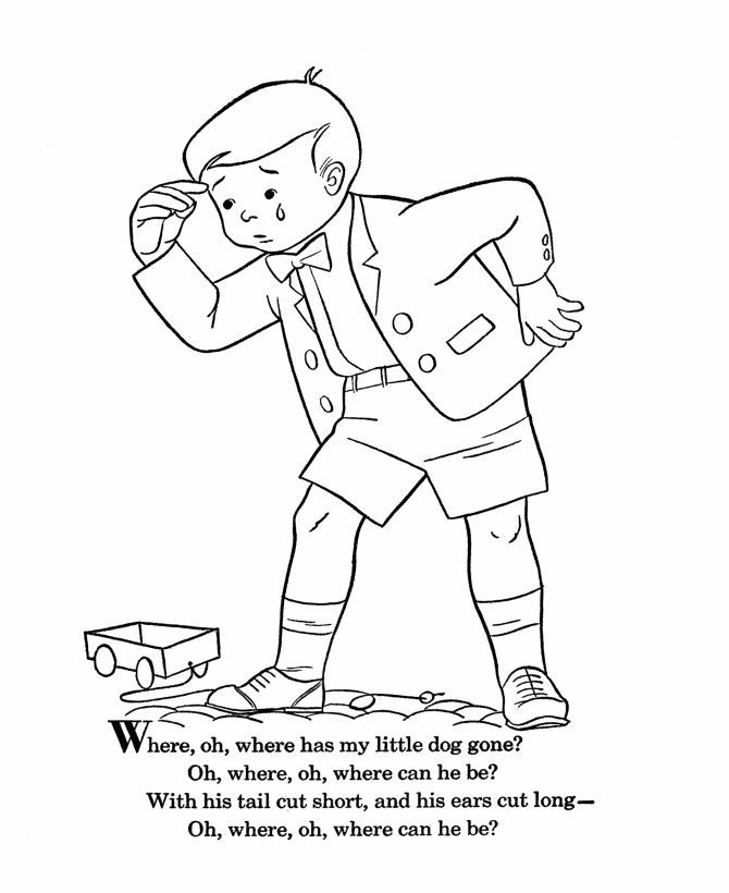 Free Mother Goose Nursery Rhymes Coloring Pages, Download Free Mother