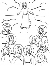 Communion Of Saints Coloring Page | Catholic| Coloring Pages for Kids 