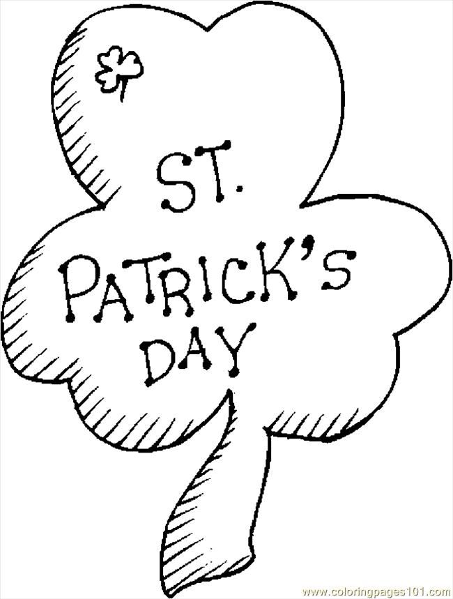 Coloring Pages Shamrock 23 (Holidays  St. Patricks Day)| free printable
