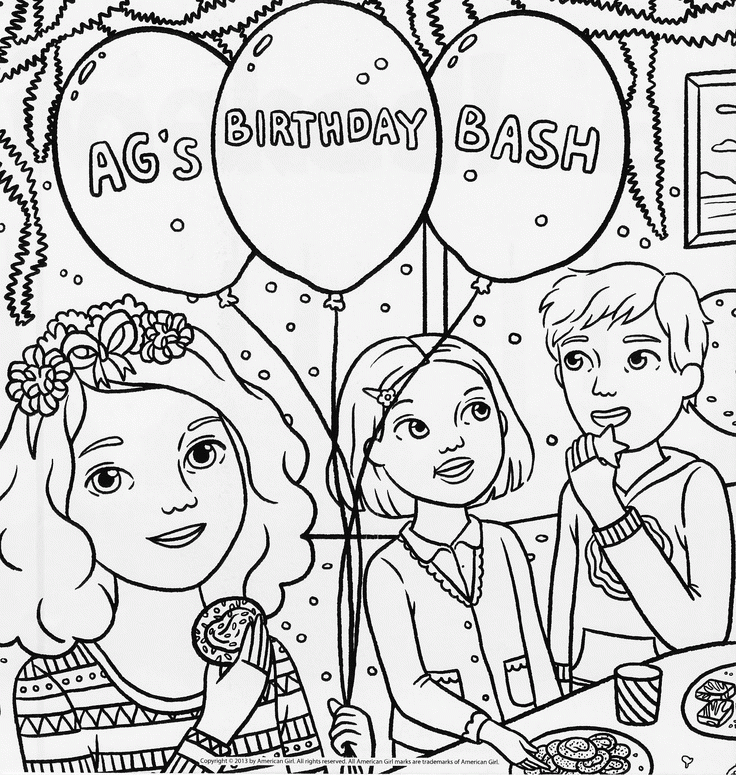 Coloring Page American Girl Doll | Free 