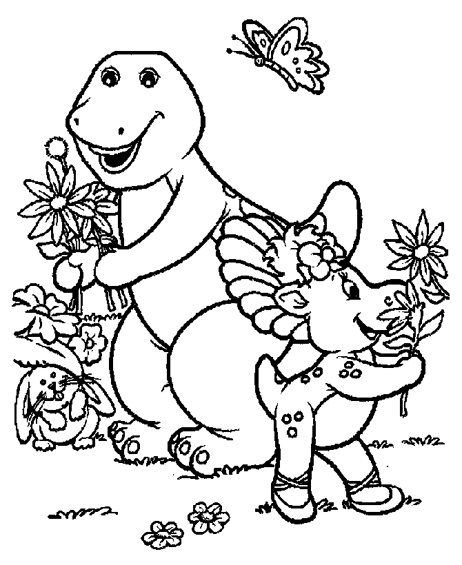 Barney coloring Page