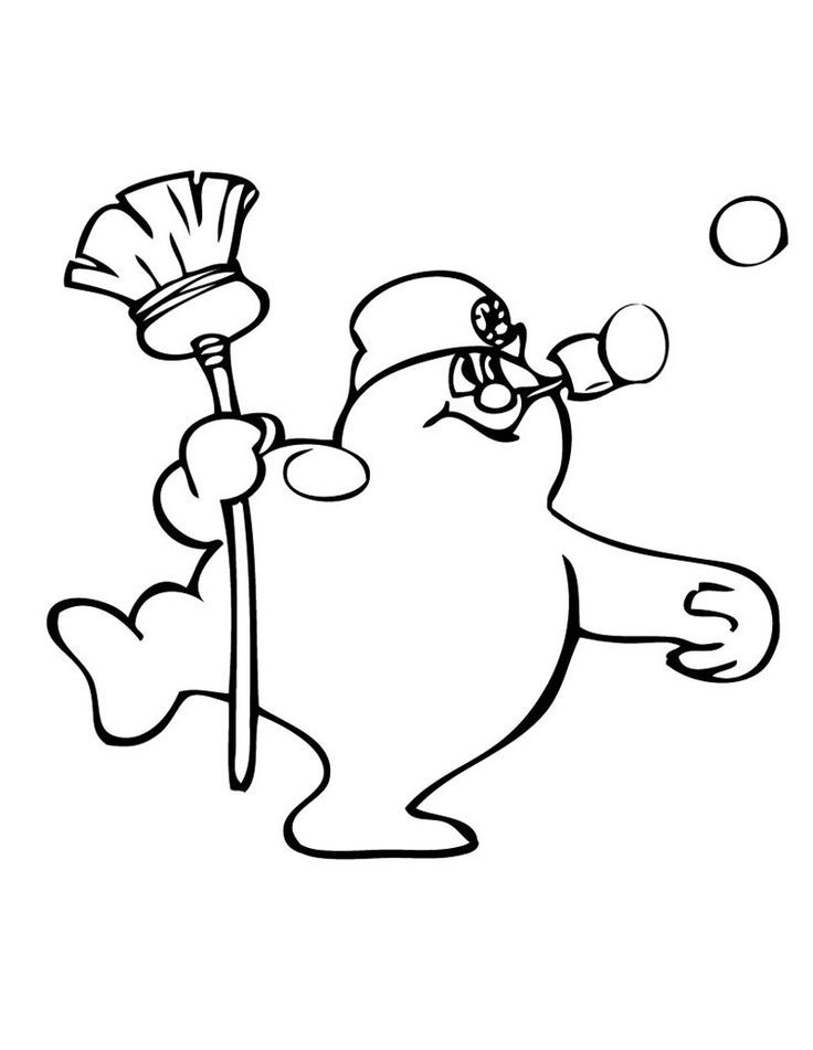 Cute Frosty the Snowman coloring page | activities for kids