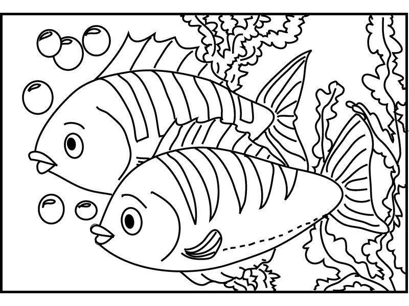 Fish 2 - Fish Coloring Pages : 