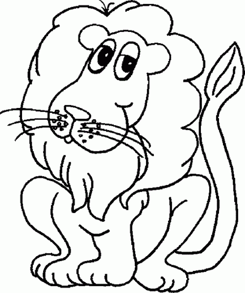 Coloring Pages Lion For Kids 
