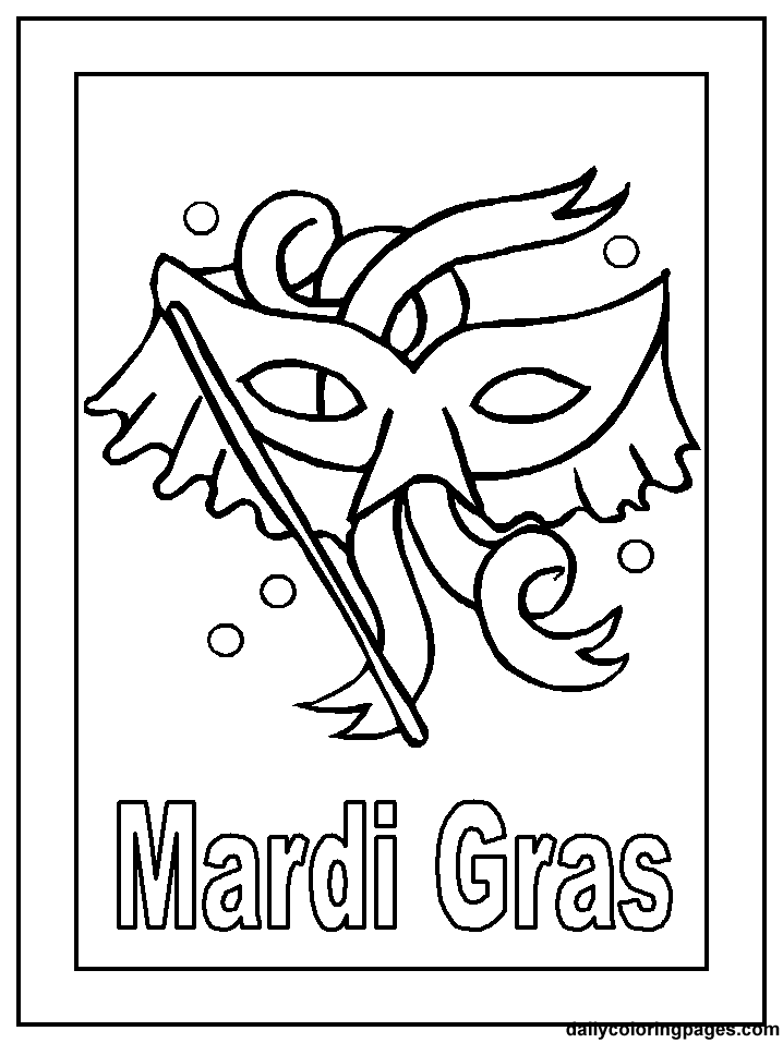 Mardi Gras Coloring Pages Holiday