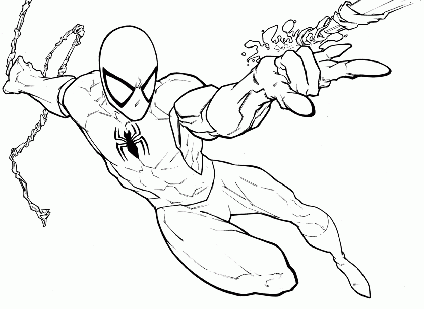 Spiderman Printable Coloring Pages - Free Coloring Page