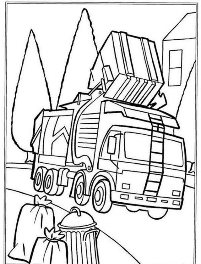 Free Garbage Truck Coloring Page Download Free Garbage Truck Coloring