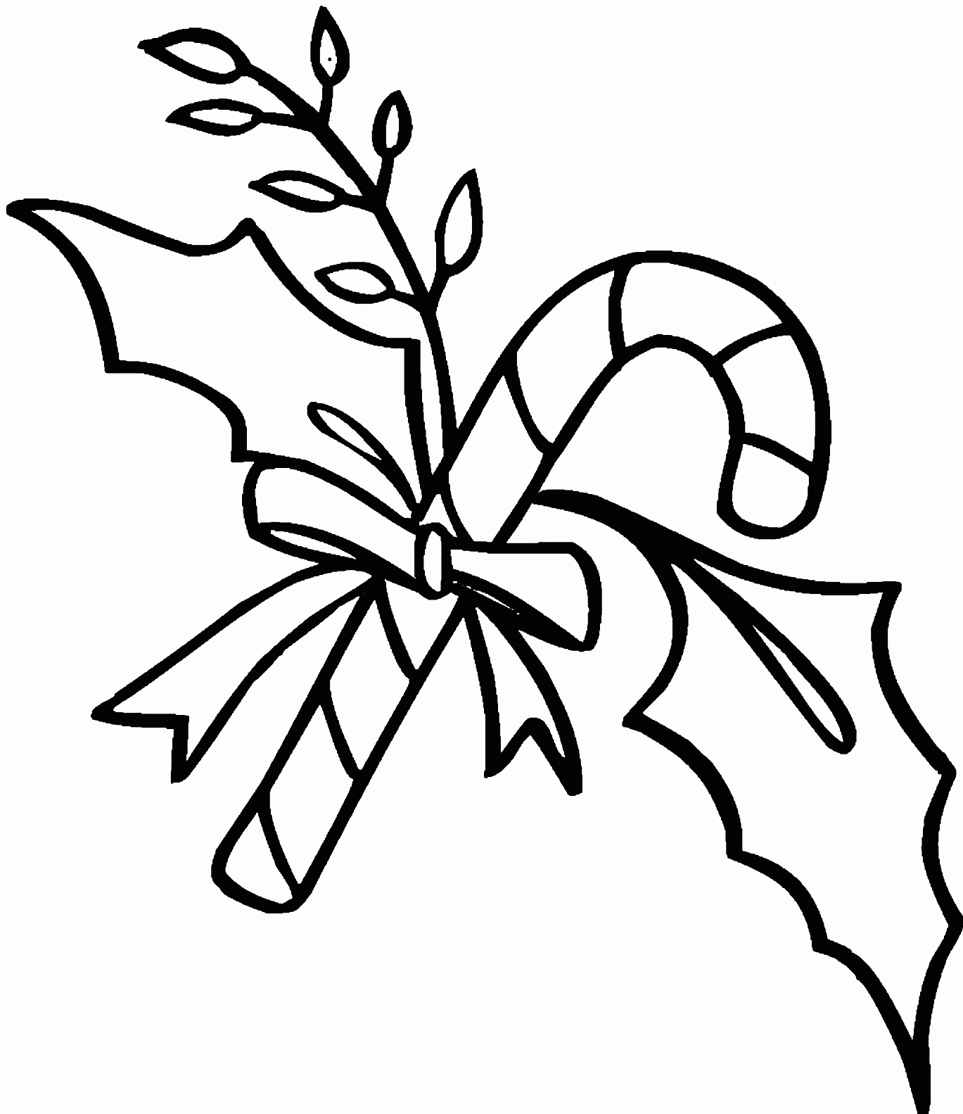 Printable Candy Cane Coloring Pages | Coloring Me