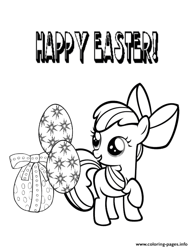 Print my little pony easter egg Coloring pages