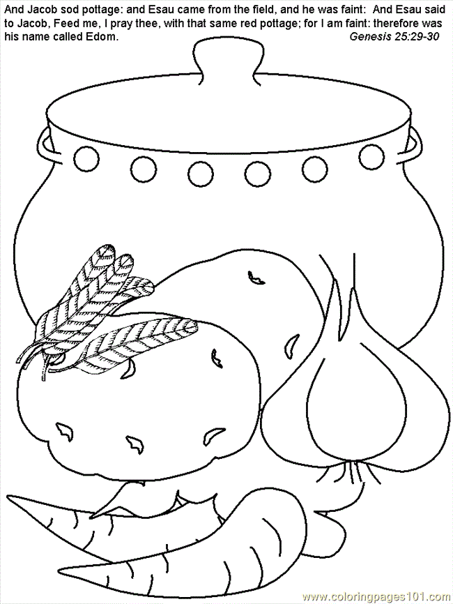 Jacob And Esau Coloring Page 