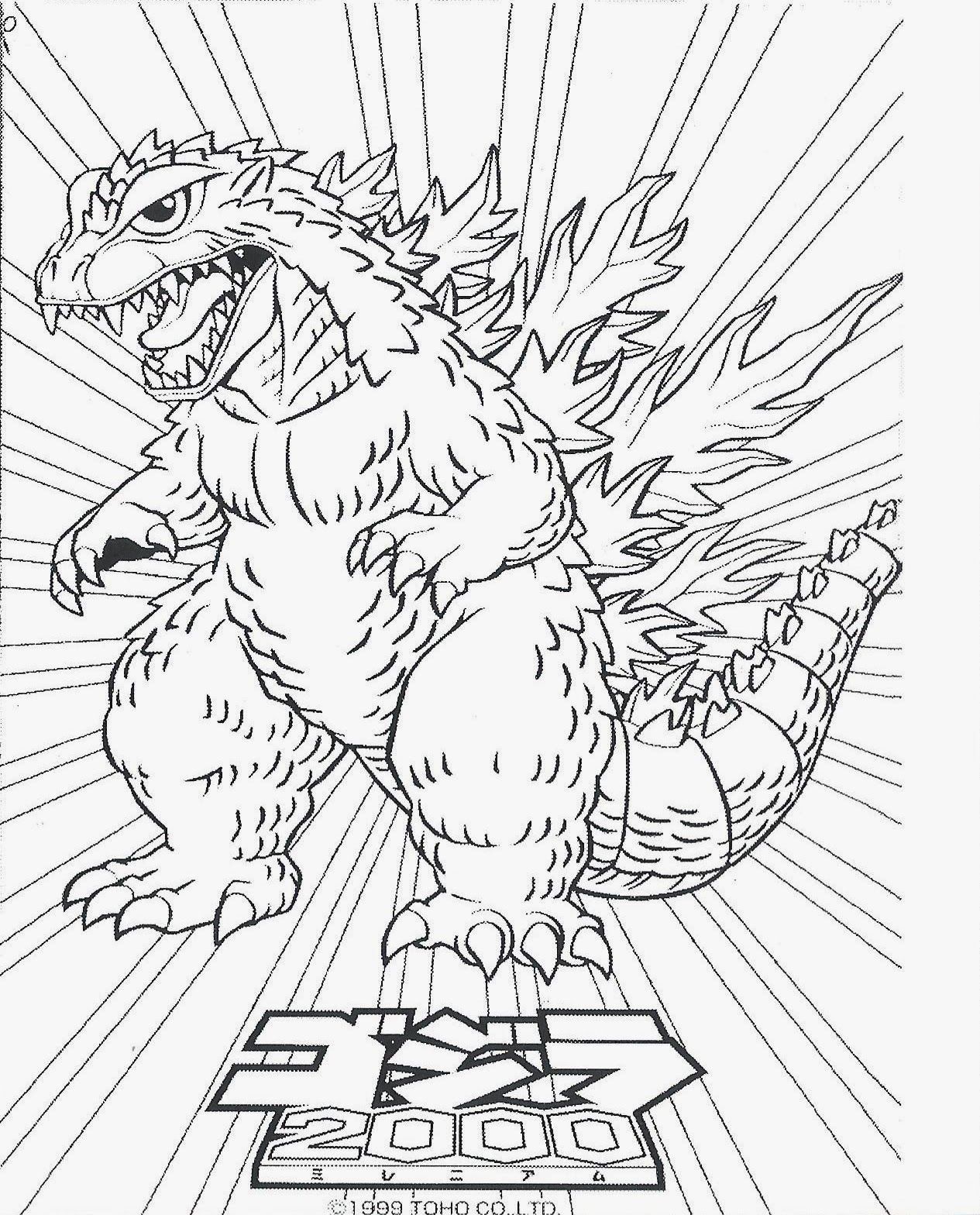 Free Printable Godzilla Coloring Pages, Download Free Printable