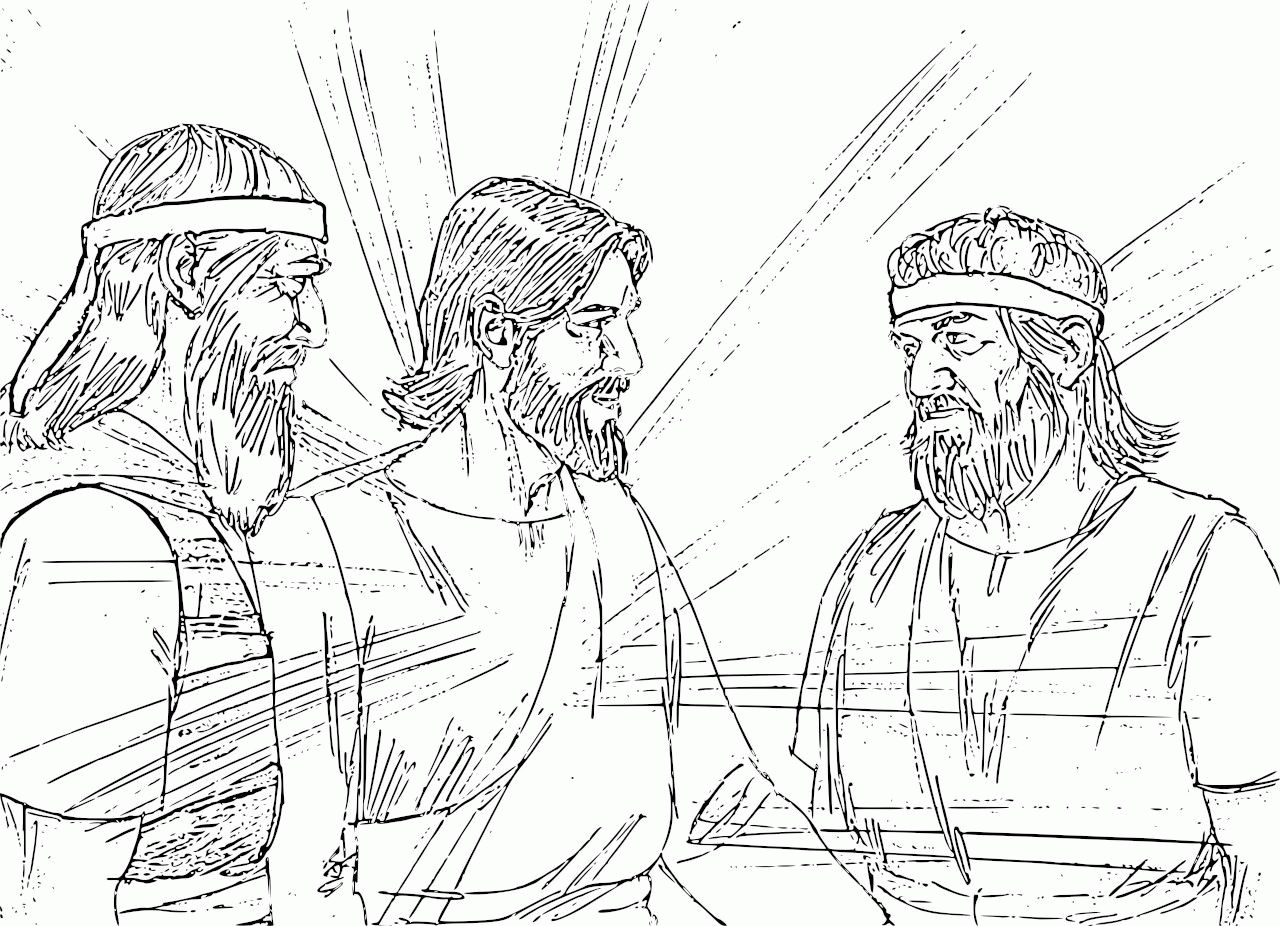 Trnsfiguration of Jesus Coloring Pages