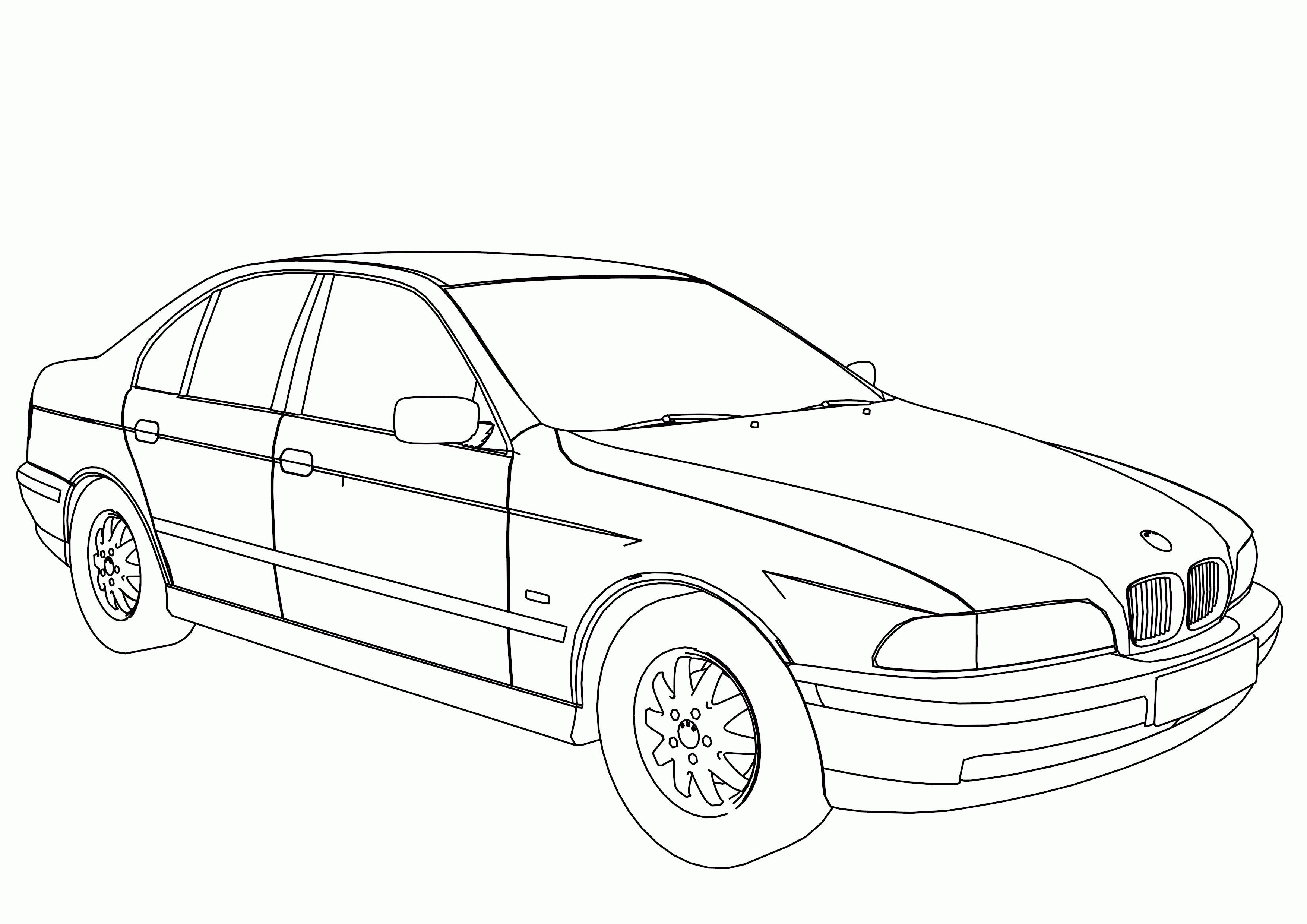 Bmw E34 Coloring Pages