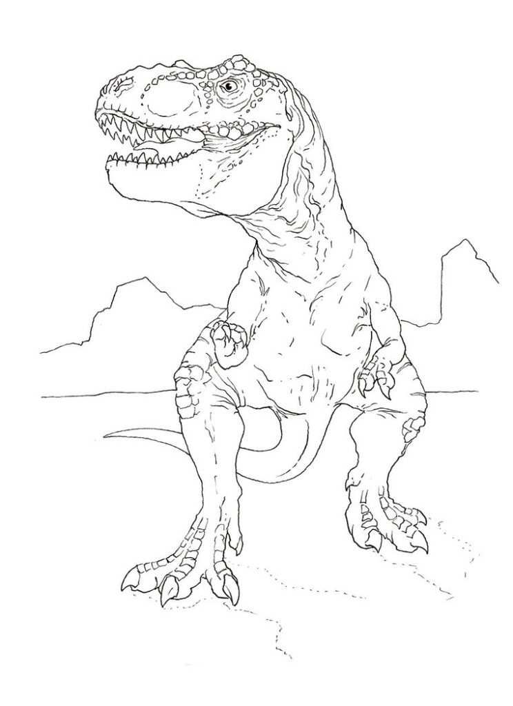 t rex coloring pages for kids