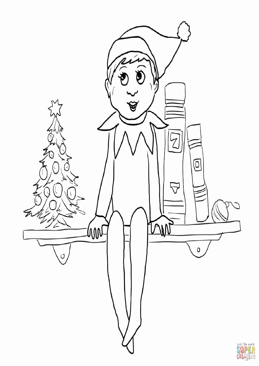 Free Free Elf On The Shelf Coloring Pages Download Free Free Elf On