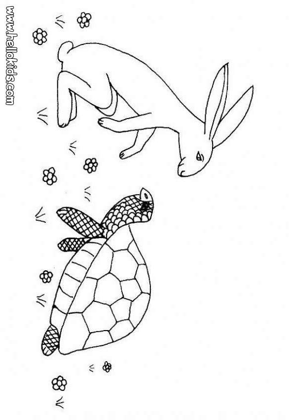 hare and the tortoise to color - Clip Art Library