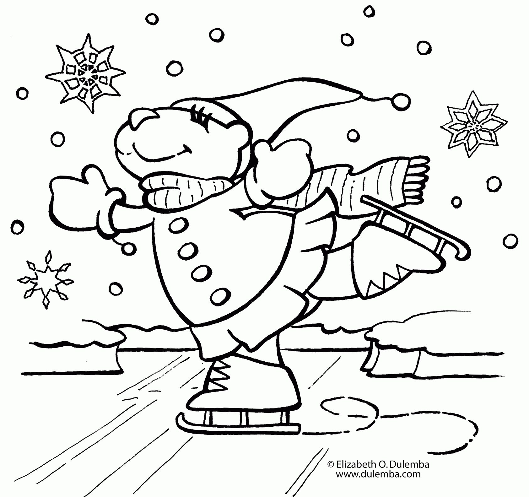 winter scenes coloring pages   Clip Art Library