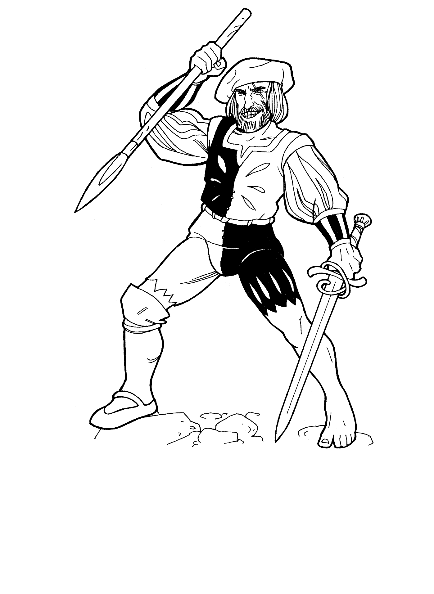 Soldiers and knights coloring Page / Soldiers and Knights