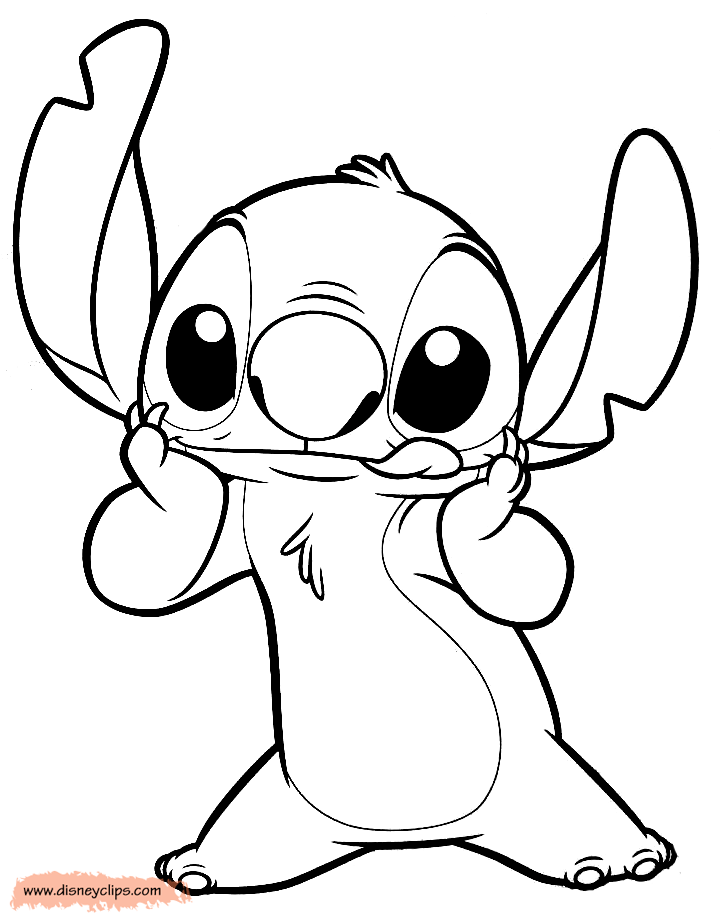 stitch disney coloring pages - Clip Art Library
