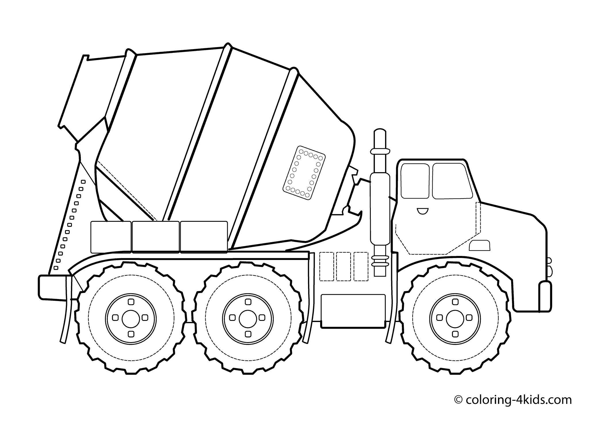 Cement Mixer Coloring Pages To Print | Coloring Pages For All Ages