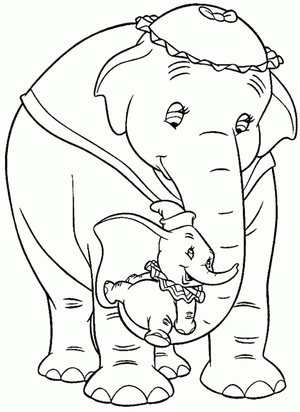 Dumbo the Elephant Lift by His Mrs Dumbo Coloring Pages: Dumbo
