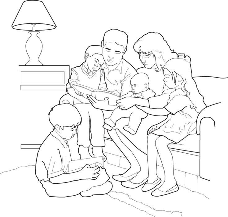 Coloring Pages Of Families Going To Church 