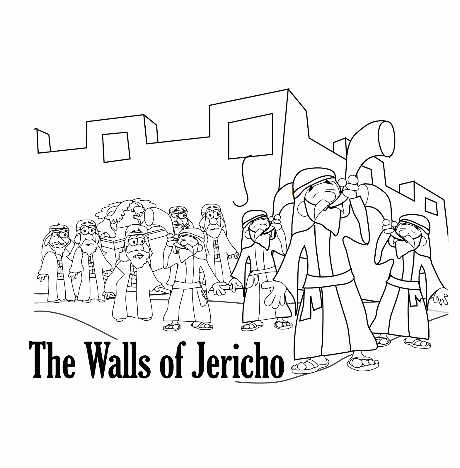 joshua-walls-of-jericho-coloring-pages-clip-art-library