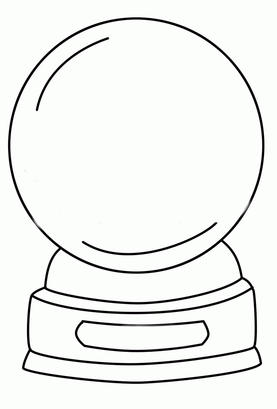 Snow Globe Coloring Pages Clip Art Library