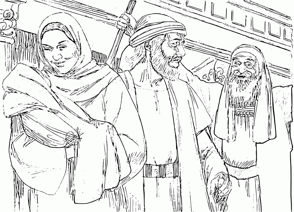 Jesus And Nicodemus Bible Coloring Page