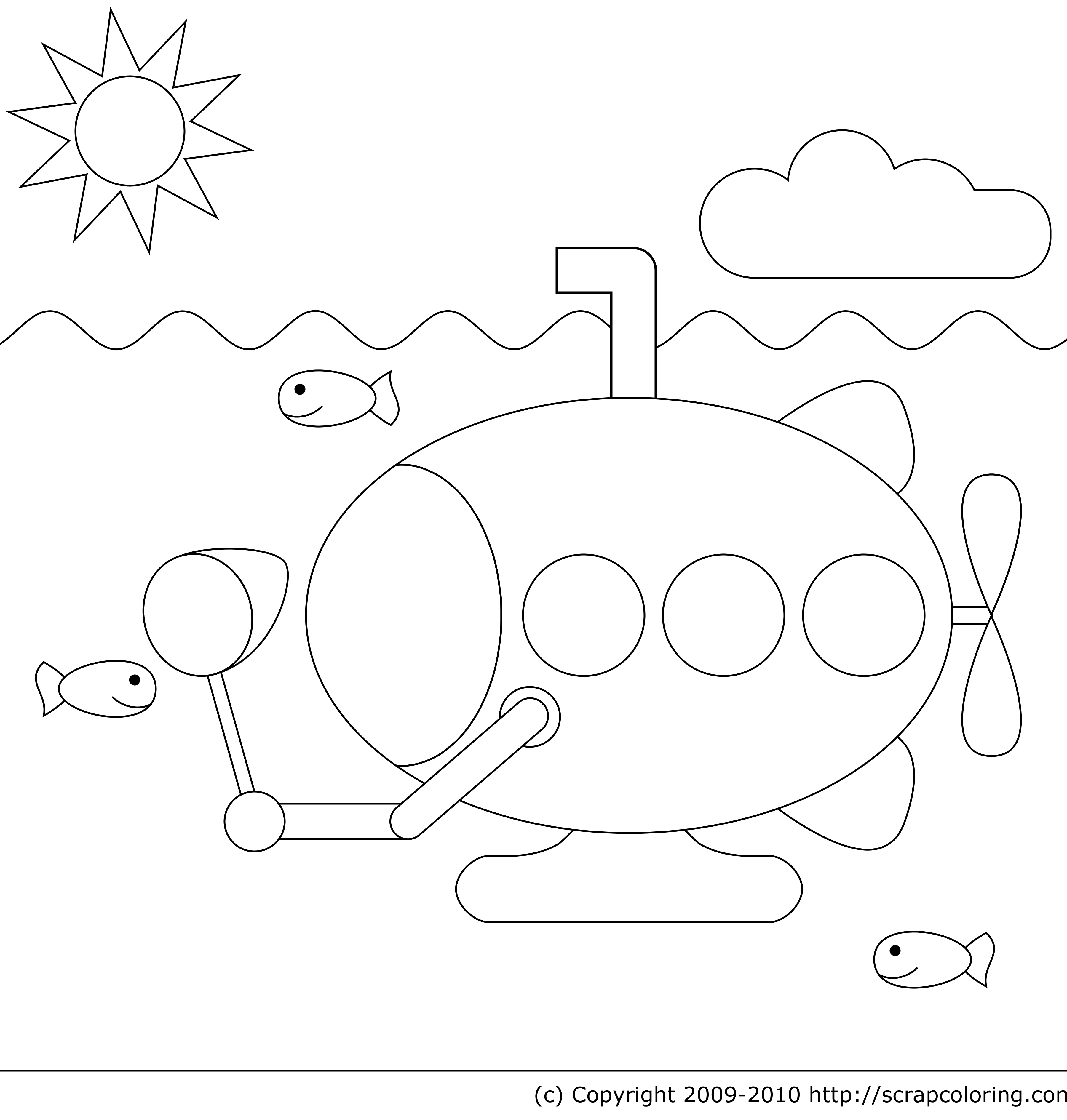 Free Beatles Yellow Submarine Coloring Page, Download Free ...