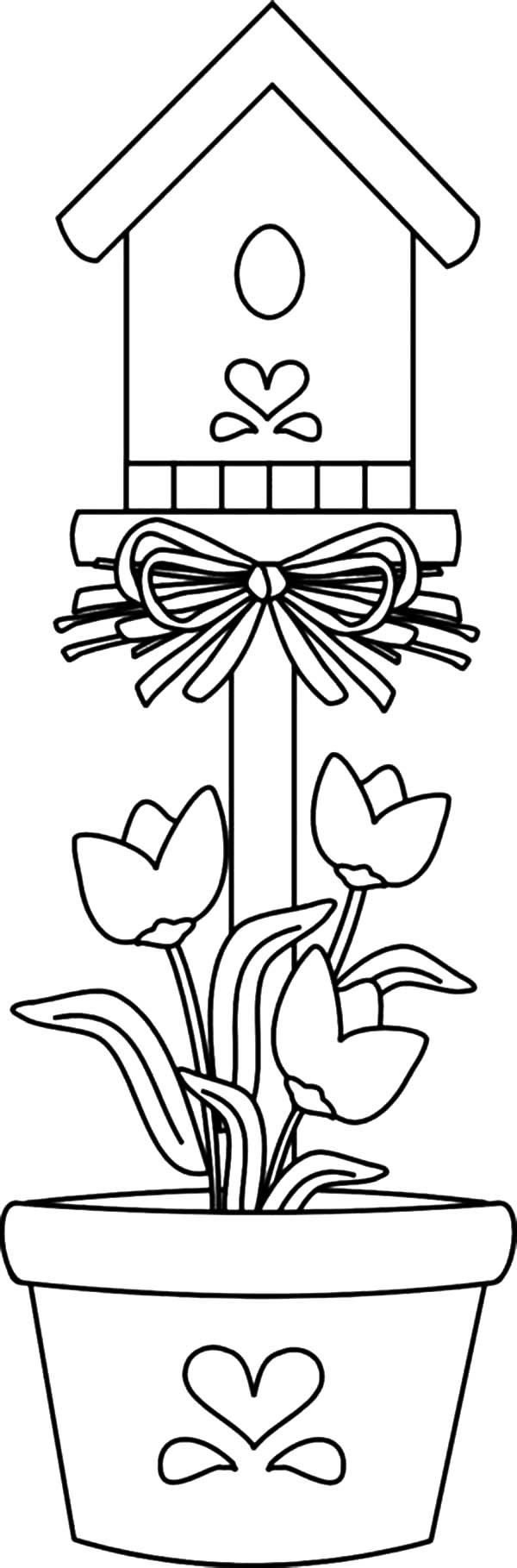 Free Birdhouse Coloring Page, Download Free Birdhouse Coloring ...