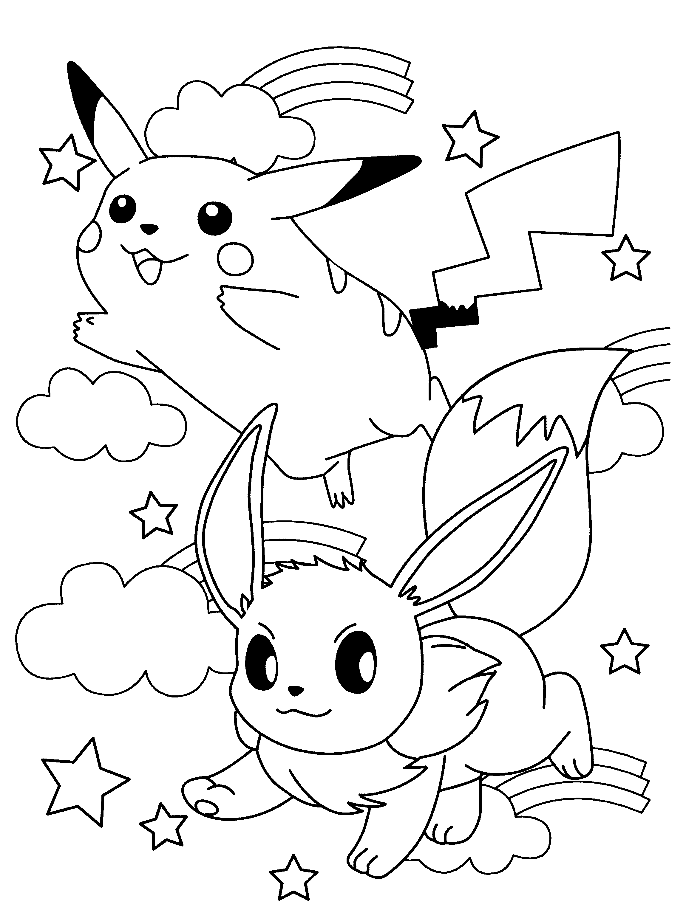 Featured image of post Eevee Coloring Pages To Print Pokemon eevee evolutions coloring pages are a fun way for kids of all ages to develop creativity focus motor skills and color recognition