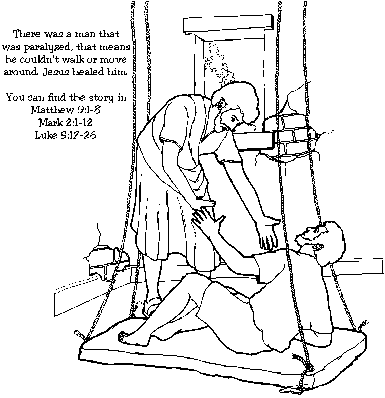 Bible Jesus Heals The Blind Man| Coloring pages
