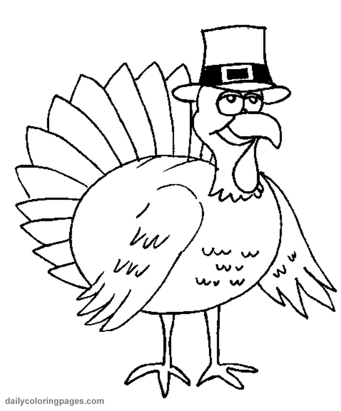 Coloring pictures of turkeys