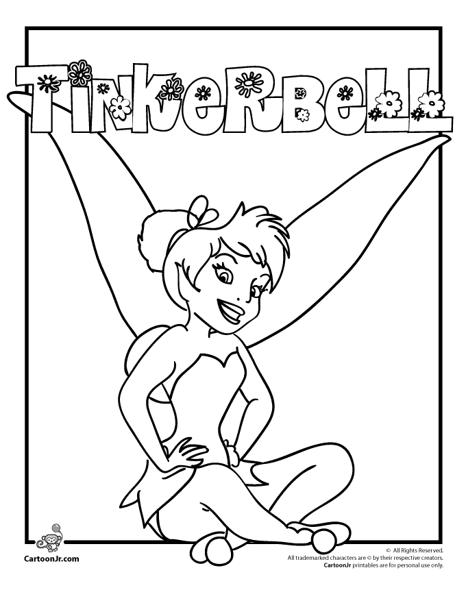 tinkerbell coloring pages to print page