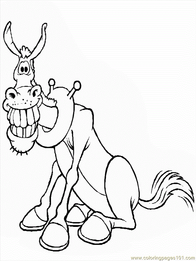 Coloring Pages Donkey (Animals  Others) - free printable coloring
