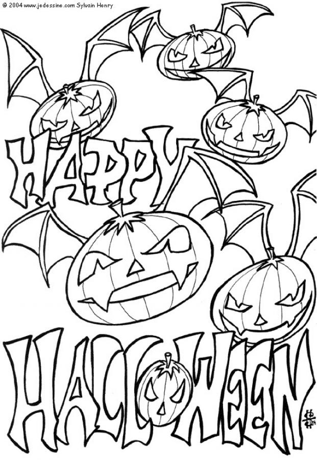 free scary halloween coloring pages