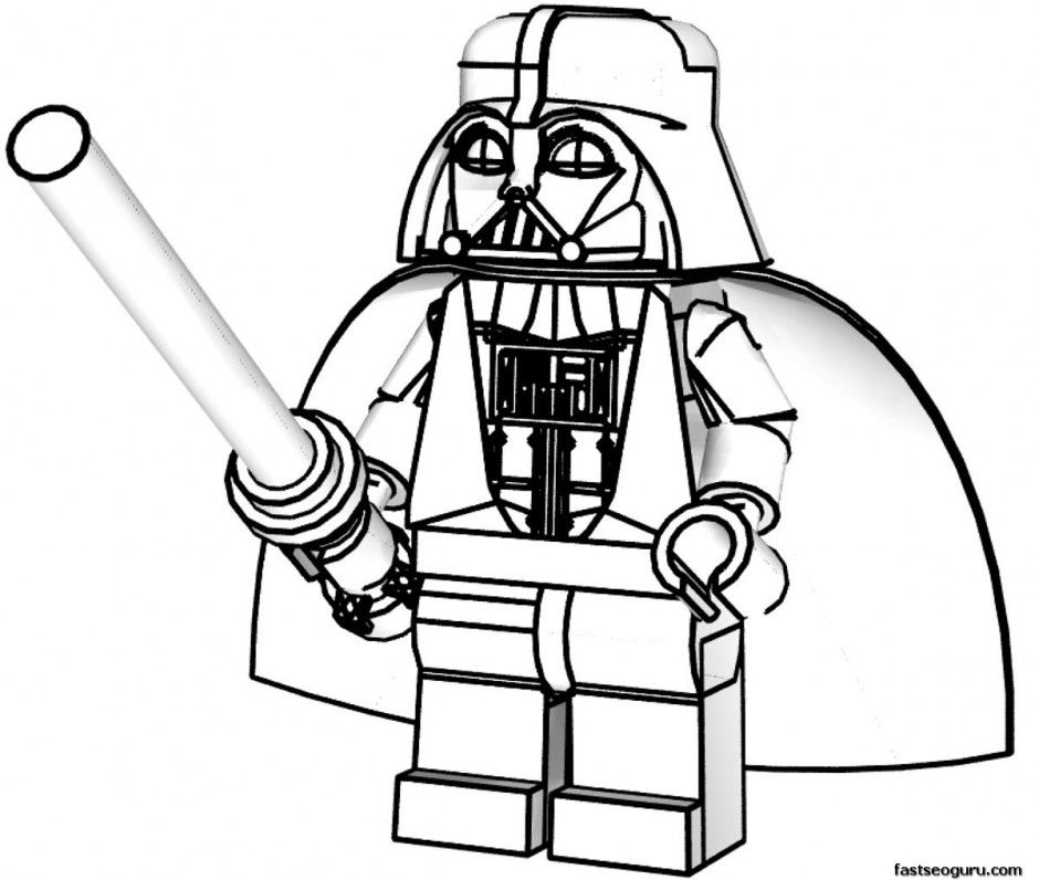 Starwars Coloring Pages Lego Star Wars Minifigures Coloring