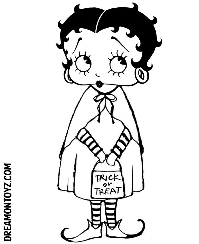 betty boop coloring birthday pages