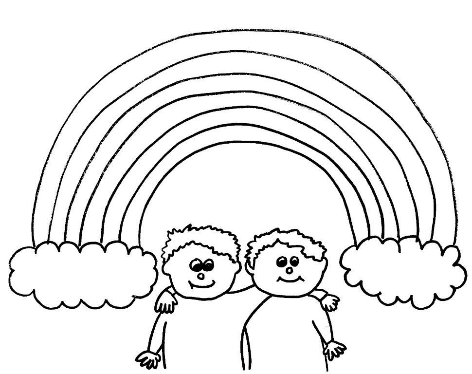 funny rainbow coloring pages - Clip Art Library