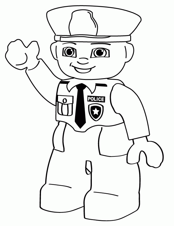 lego policeman Colouring Pages