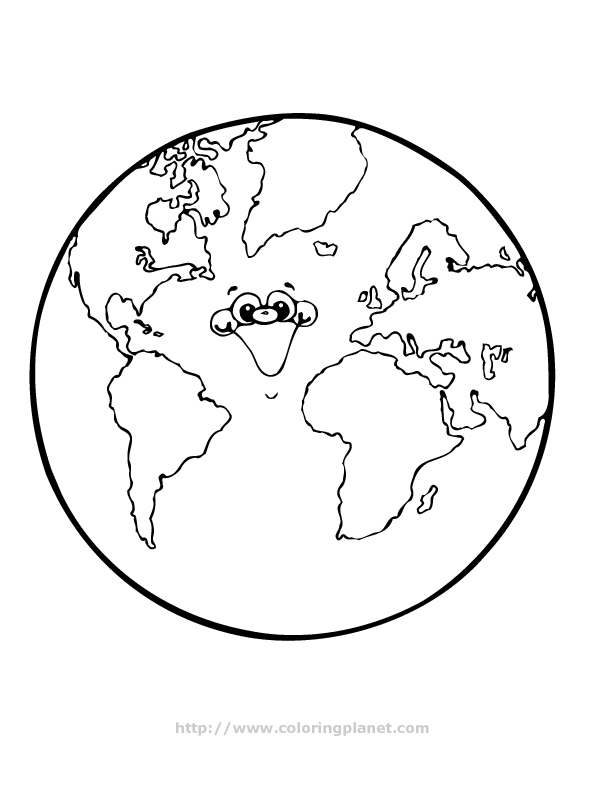 planet Earth | printable coloring in pages for kids - number online
