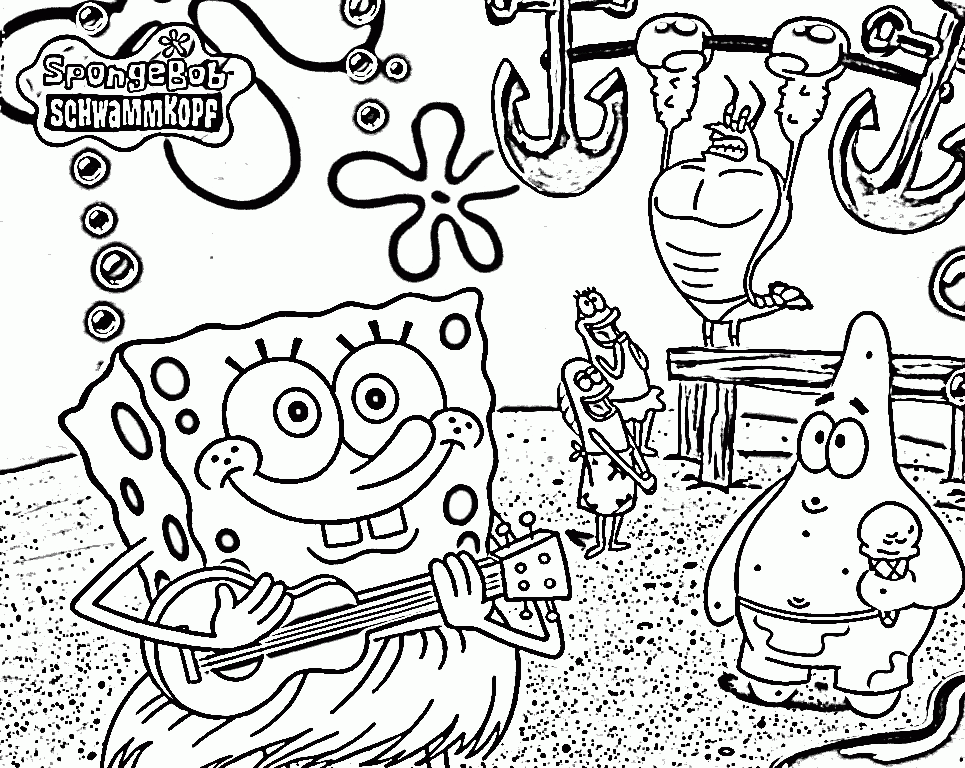 Spongebob| Coloring Pages for Kids | Free Printable Coloring Pages