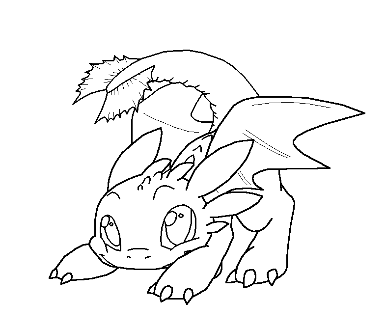 coloriage toothless - Clip Art Library