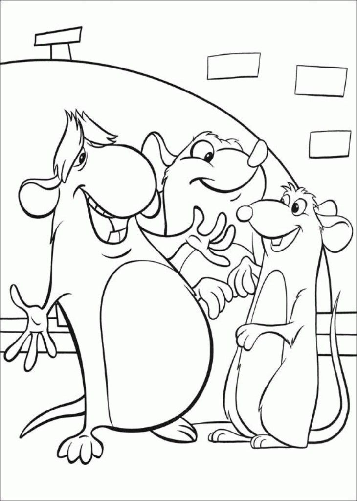 Ratatouille Family Printable Coloring Pages 
