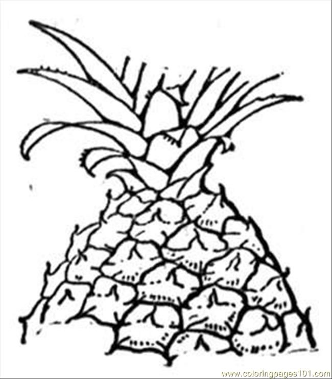 cartoon pineapple Colouring Pages