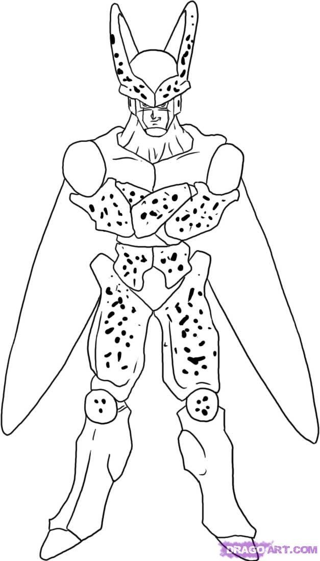 Dragon Ball Z Cell Coloring Pages Clip Art Library