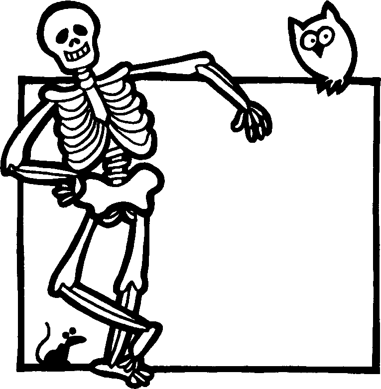 Halloween Coloring Pages - Skeletons