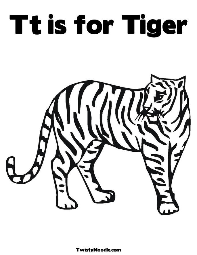 tiger and Colouring Pages